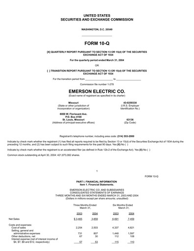 Thumbnail Emerson Quarterly Report 2004-q2