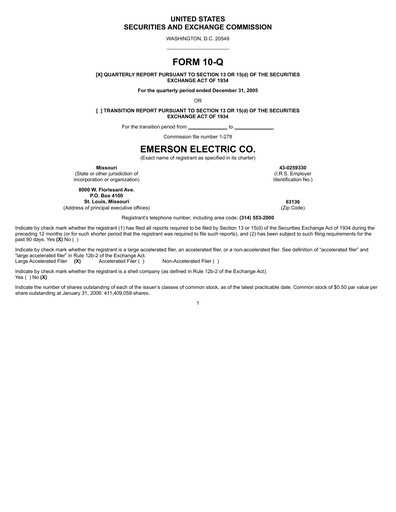 Thumbnail Emerson Quarterly Report 2006-q1