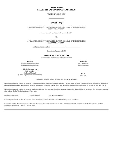 Thumbnail Emerson Quarterly Report 2007-q1