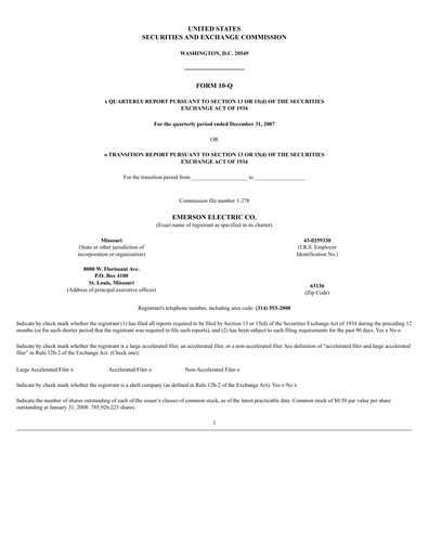 Thumbnail Emerson Quarterly Report 2008-q1