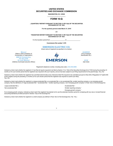 Thumbnail Emerson Quarterly Report 2019-q1