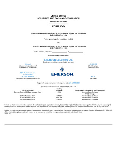 Thumbnail Emerson Quarterly Report 2022-q3