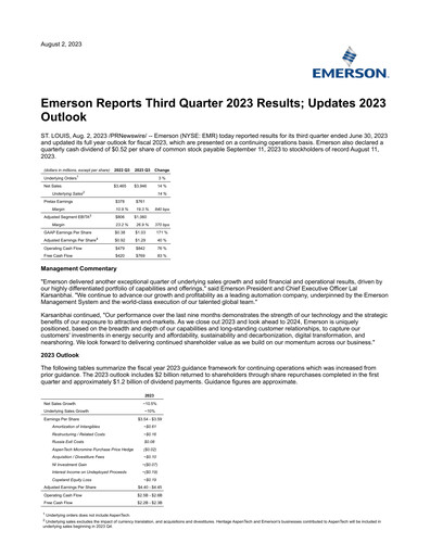 Thumbnail Emerson Quarterly Report 2023-q3