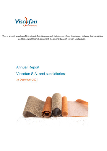 Thumbnail Viscofan Annual Report 2021