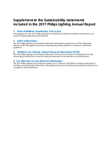 Thumbnail Signify Sustainability Report 2017