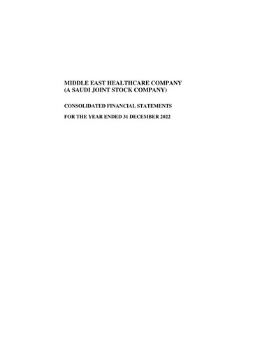 Thumbnail Middle East Healthcare Company Financial Statement 2022