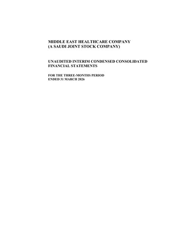 Thumbnail Middle East Healthcare Company Quarterly Report 2026-q1