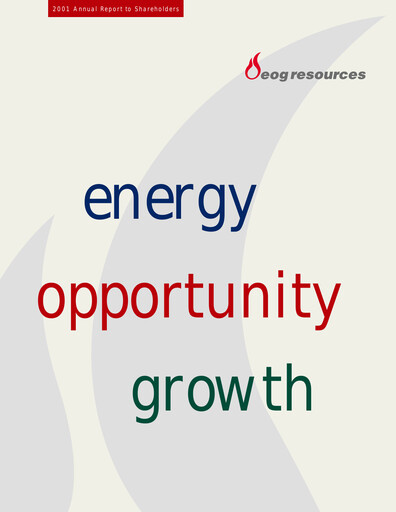 Miniature EOG Resources Rapport annuel 2001