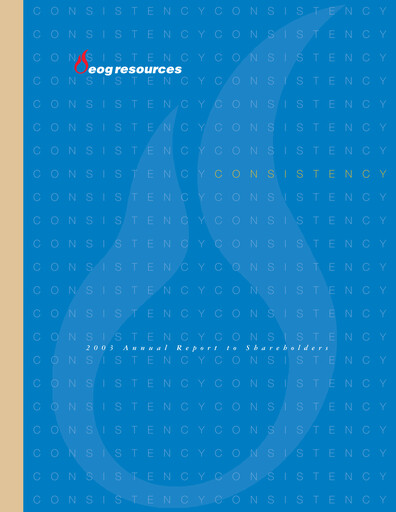 Miniature EOG Resources Rapport annuel 2003