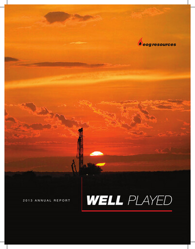Miniature EOG Resources Rapport annuel 2013