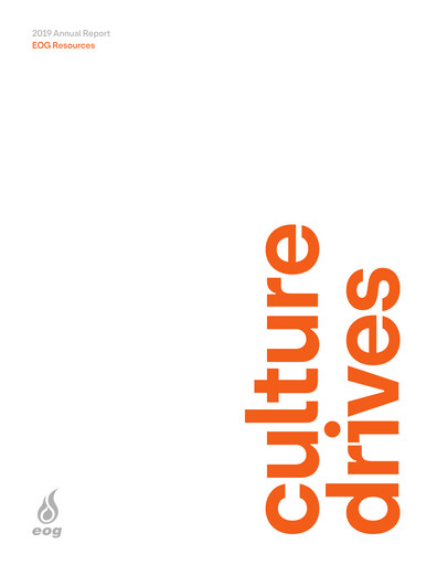 Miniature EOG Resources Rapport annuel 2019
