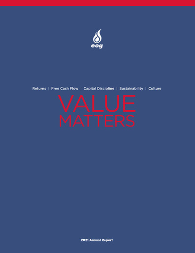 Miniature EOG Resources Rapport annuel 2021