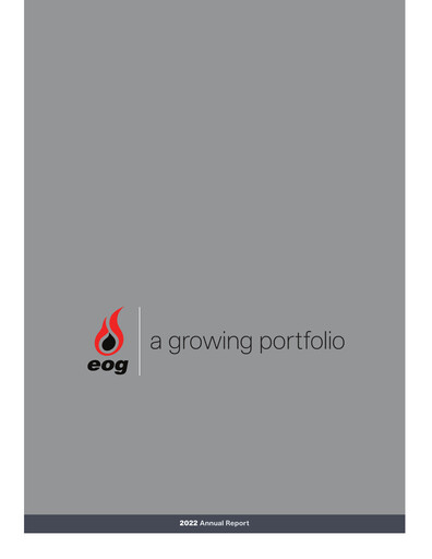 Miniature EOG Resources Rapport annuel 2022