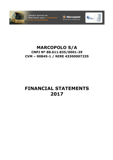 Miniature Marcopolo Bilan financier 2017