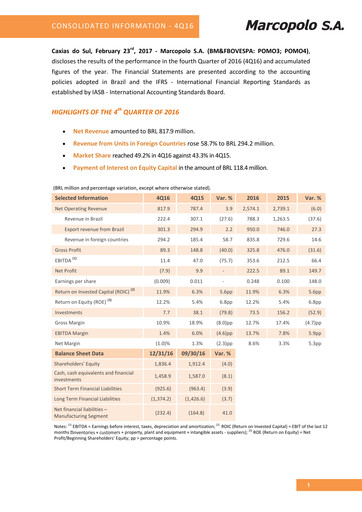 Thumbnail Marcopolo Quarterly Report 2016-q4
