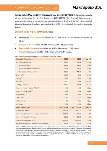 Thumbnail Marcopolo Quarterly Report 2019-q1