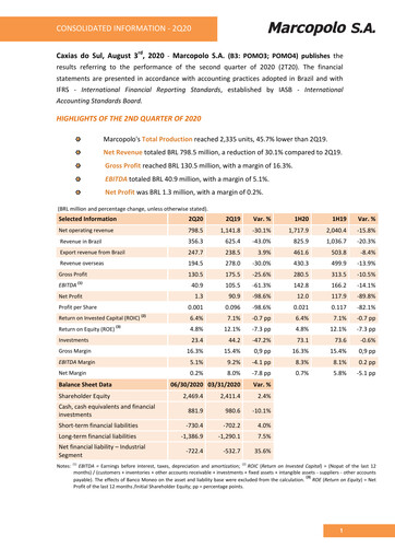 Thumbnail Marcopolo Quarterly Report 2020-q2
