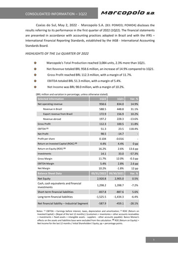 Thumbnail Marcopolo Quarterly Report 2022-q1