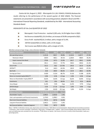 Thumbnail Marcopolo Quarterly Report 2022-q2
