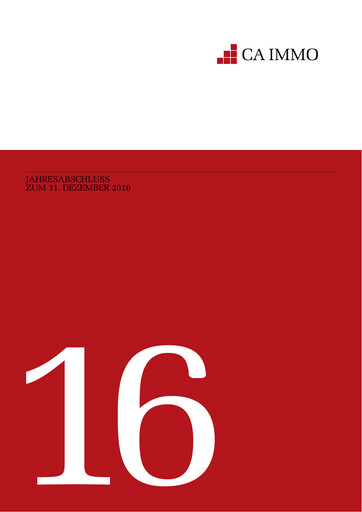Miniature CA Immo
 Bilan financier 2016