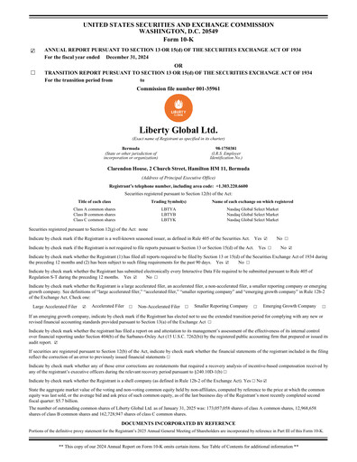 Thumbnail Liberty Global Annual Report 2024