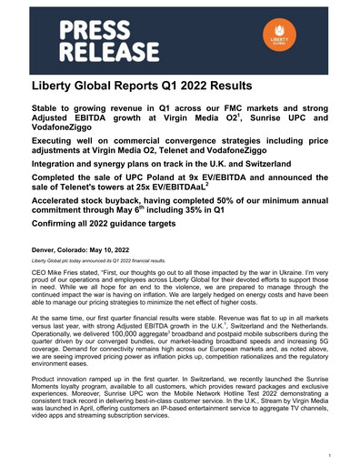 Thumbnail Liberty Global Quarterly Report 2022-q1