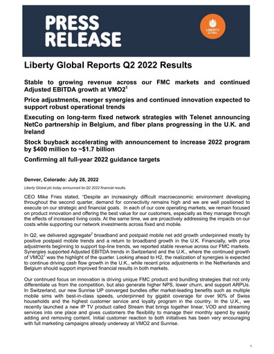 Thumbnail Liberty Global Quarterly Report 2022-q2