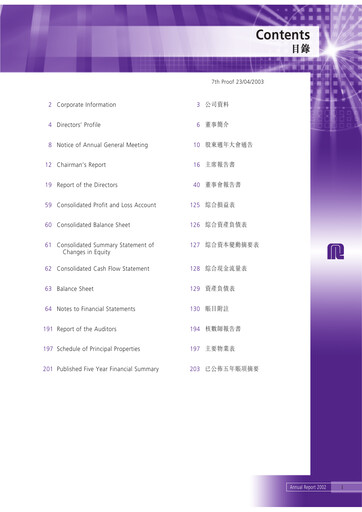 Thumbnail Regal Hotels International Annual Report 2002