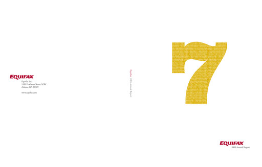 Thumbnail Equifax Annual Report 2005