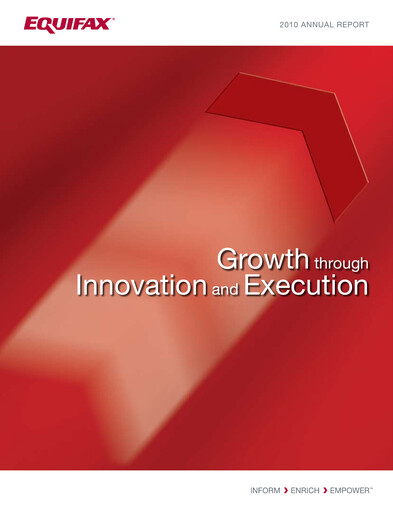 Thumbnail Equifax Annual Report 2010