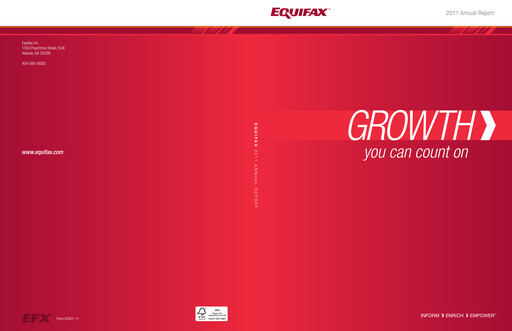 Thumbnail Equifax Annual Report 2011