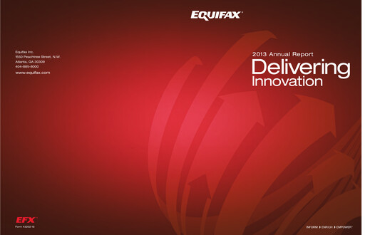 Thumbnail Equifax Annual Report 2013