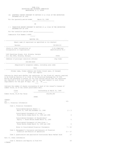 Thumbnail Equifax Quarterly Report 1999-q1