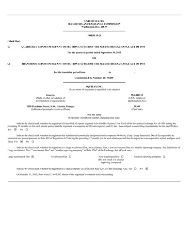 Thumbnail Equifax Quarterly Report 2013-q3