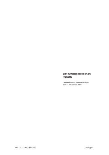 Thumbnail Sixt Financial Statement 2008