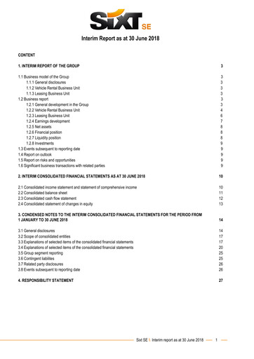 Thumbnail Sixt Half-year Report 2018-h1