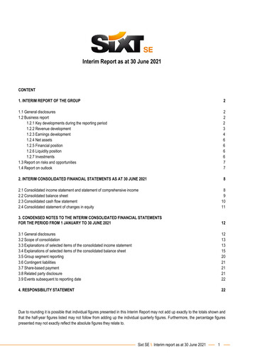 Thumbnail Sixt Half-year Report 2021-h1