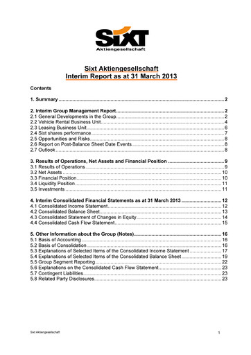 Thumbnail Sixt Quarterly Report 2013-q1