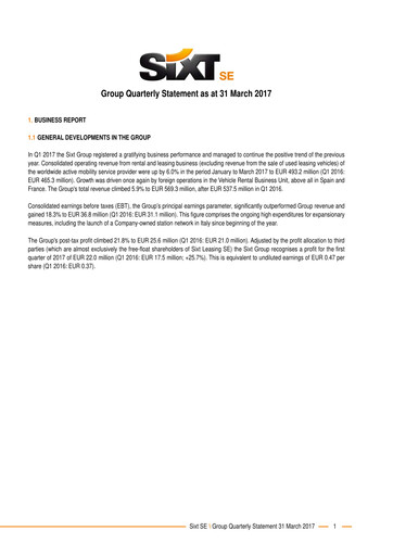 Thumbnail Sixt Quarterly Report 2017-q1
