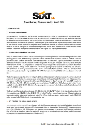 Thumbnail Sixt Quarterly Report 2020-q1