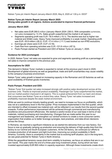 Thumbnail Nokian Tyres
 Quarterly Report 2025-q1