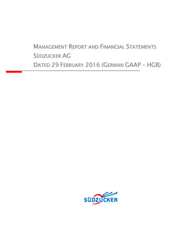 Thumbnail Südzucker Financial Statement 2015-2016