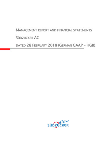 Thumbnail Südzucker Financial Statement 2017-2018