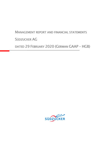 Thumbnail Südzucker Financial Statement 2019-2020