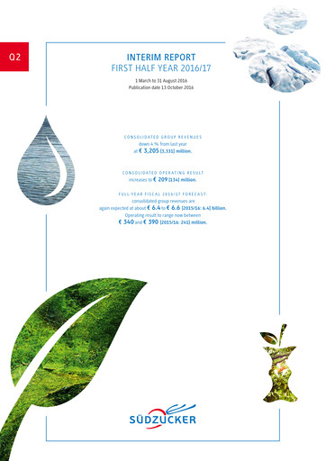 Thumbnail Südzucker Half-year Report 2016-h1