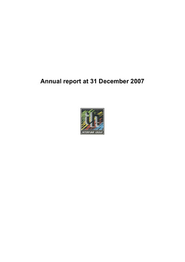 Thumbnail Interpump Group Annual Report 2007