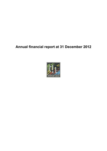 Thumbnail Interpump Group Annual Report 2012