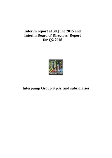 Thumbnail Interpump Group Half-year Report 2015-h1