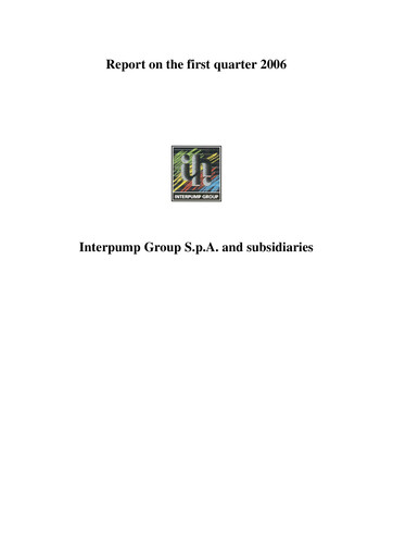 Thumbnail Interpump Group Quarterly Report 2006-q1