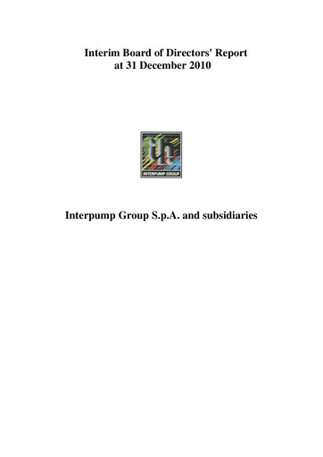 Thumbnail Interpump Group Quarterly Report 2010-q4
